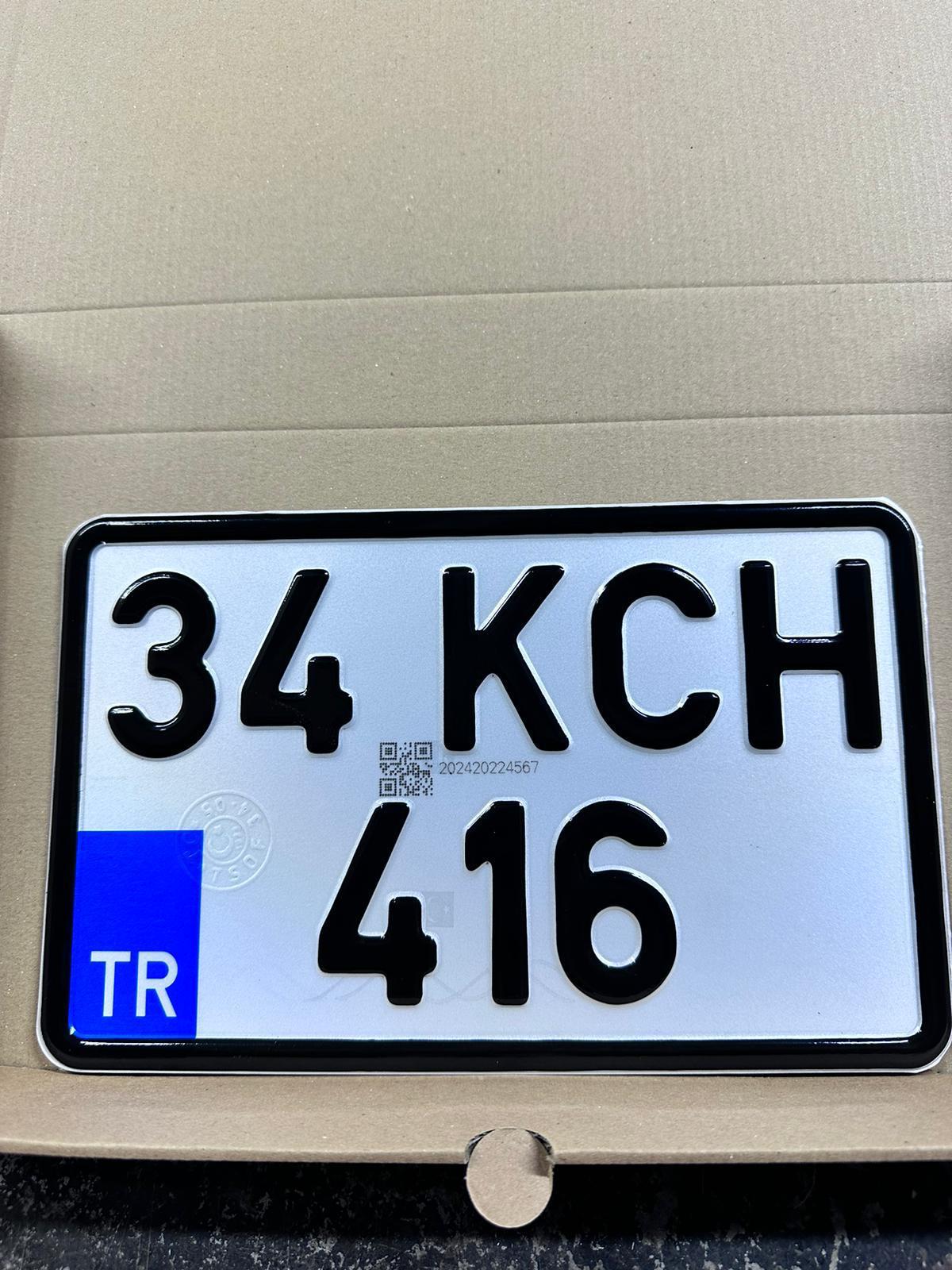Karekodlu motor plakası